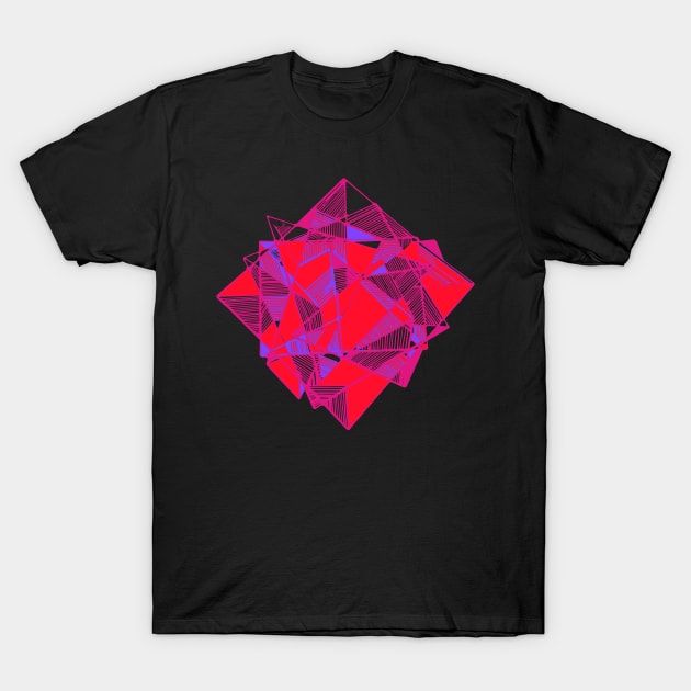 Triangle pink abstract geometric T-Shirt by carolsalazar